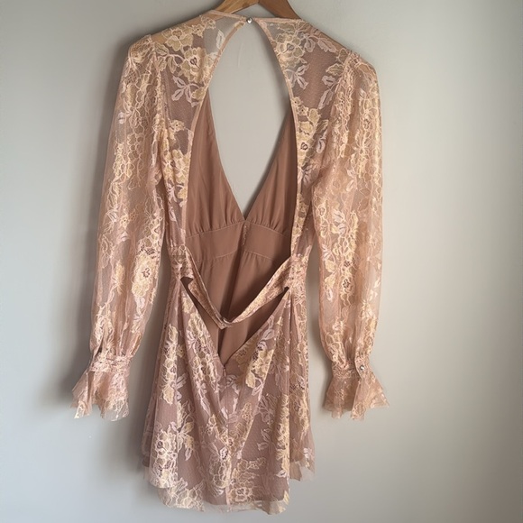 For Love & Lemons Modern Love Dress Rose Gold Large - Picture 3 of 16